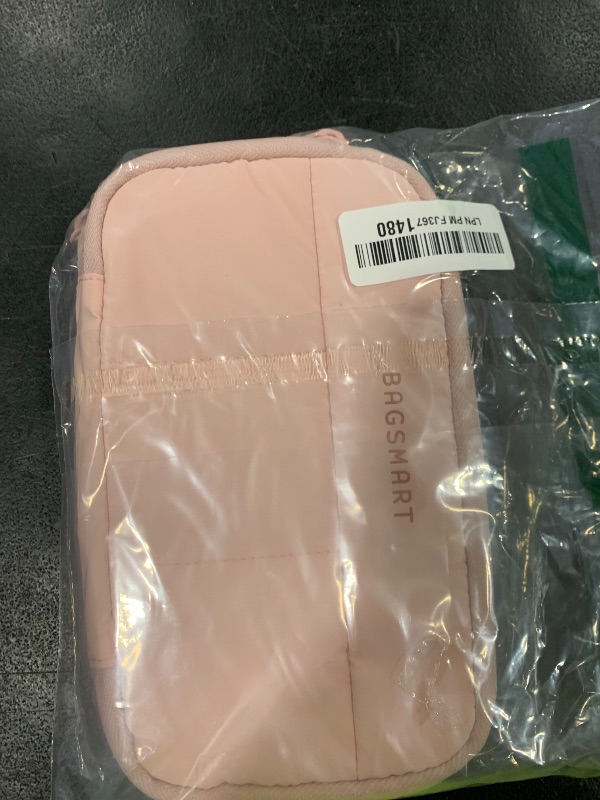 Photo 1 of BAGSMART Electronics Organizer Travel Case, Cord Storage for Chargers Cables Phones, Compact Tech Accessories Pouch, Pink