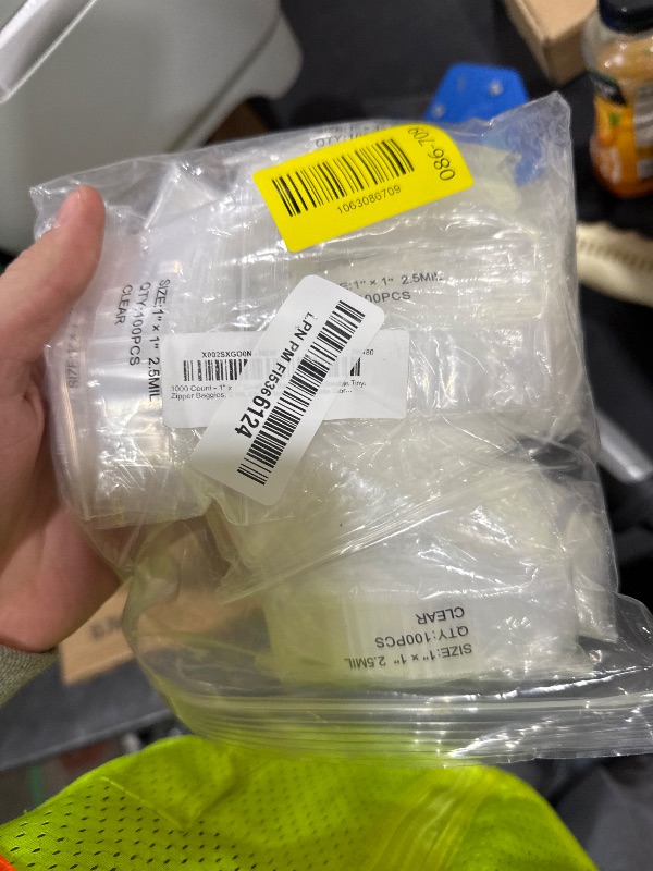 Photo 1 of 1000 Count - 1" x 1" Small Zip Bags, Mini Reclosable Tiny Zipper Baggies, 2 Mil, Clear Plastic Resealable Storage Bags with Zip Top Lock for Packaging Jewelry, Diamonds, Pills, Powders - GPI