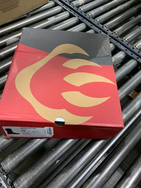 Photo 1 of Wolverine Men's Rancher Waterproof Square Toe Wellington Mid Calf Boot, Black/Brown, 13