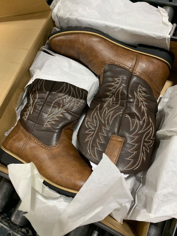 Photo 1 of Wolverine Men's Rancher Waterproof Square Toe Wellington Mid Calf Boot, Black/Brown, 13