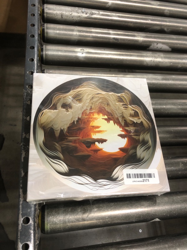 Photo 1 of Bgraamiens- Hard Puzzles for Adults -3D Visual Dawn Inside a Cave - 1000 Pieces Round Puzzle