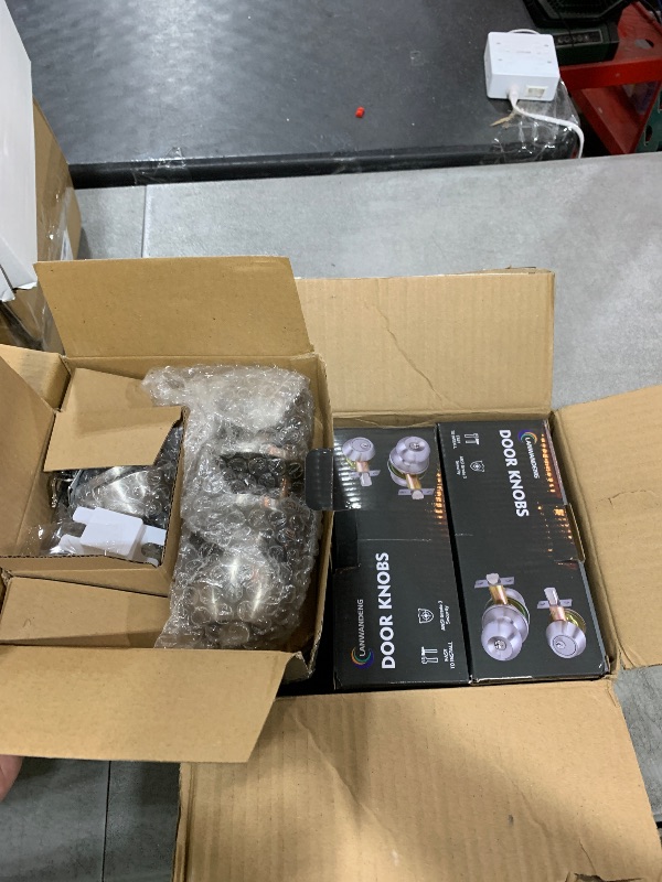 Photo 1 of (3Sets) All Keyed Same Entry Door Knob and Single Cylinder Deadbolt Combo Set, Satin Nickel Exterior Door Knobs with Lock and Keys for Entrance and Front Door