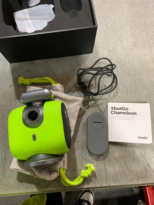Photo 1 of XbotGo Chameleon AI Auto Sports Action Camera - 4K 60FPS Soccer Camera and Basketball Tracking Camera for Team Sports, Live Streaming, No Subscription, Works with iOS & Android (Lemon Green)