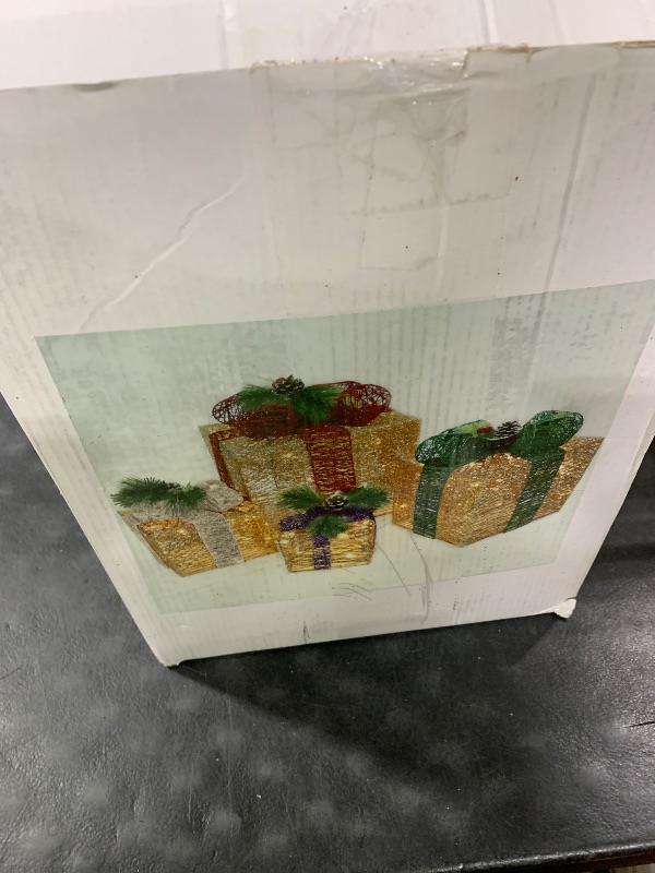 Photo 1 of 4 PACK CHRISTMAS LED GIFT BOXES