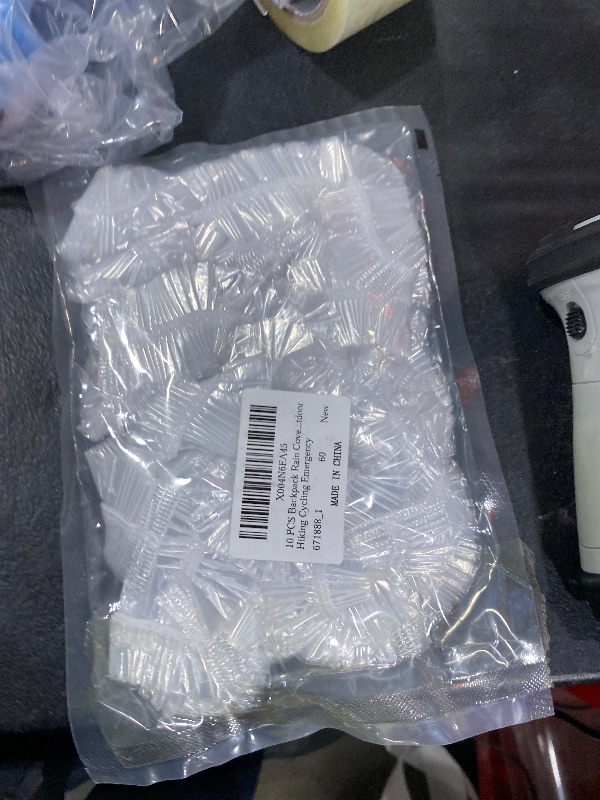 Photo 1 of 10 PCS Backpack Rain Cover Disposable, Portable Waterproof Backpack Covers Compact Bag Raincoat Disposable Rain Cover for Backpacks 30l-40l, Elastic Covers Protector Outdoor Hiking Cycling Emergency