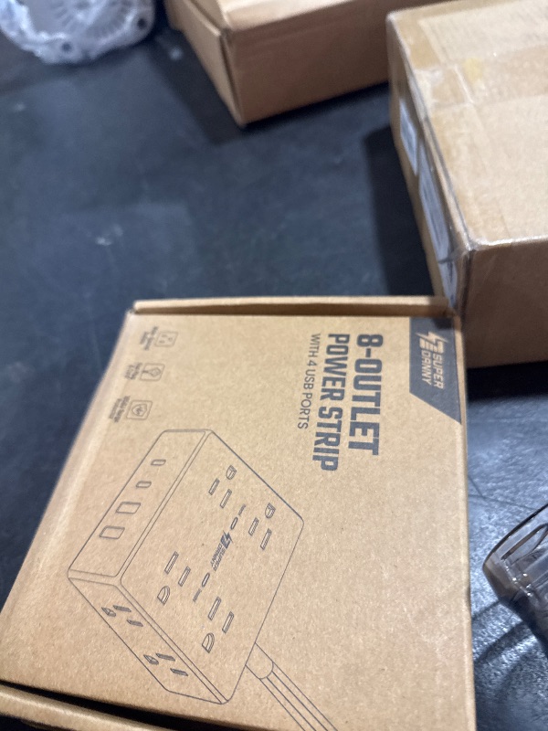 Photo 1 of 10Ft Extension Cord with Multiple Outlets, Flat Plug Surge Protector Power Strip 10 Ft Long Cord, 8 Outlets & 4 USB Ports (2 USB C), Desk Charging Station for Home Office, College Dorm Room Essentials