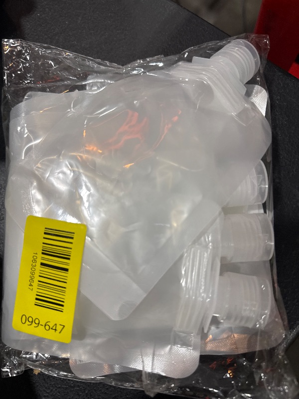 Photo 1 of 10 pcs transparent portable fluid bags 