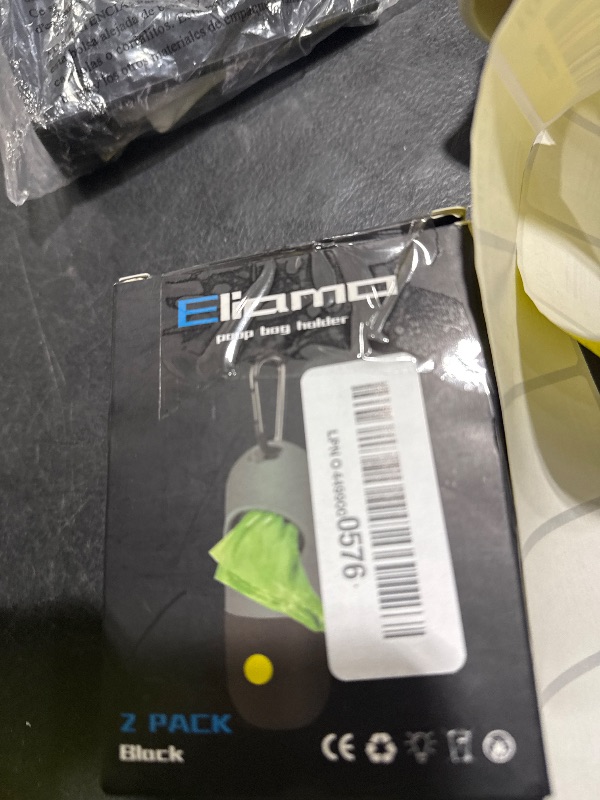 Photo 1 of 2 Pack Dog Poop Bag Dispenser with Built-in LED Flashlight, Pet Waste Bag Holder for Leash with Carabiner Clip for Lead Leash, 2 Rolls Leak-proof Doggy Waste Bags for Dog Walking, Grey