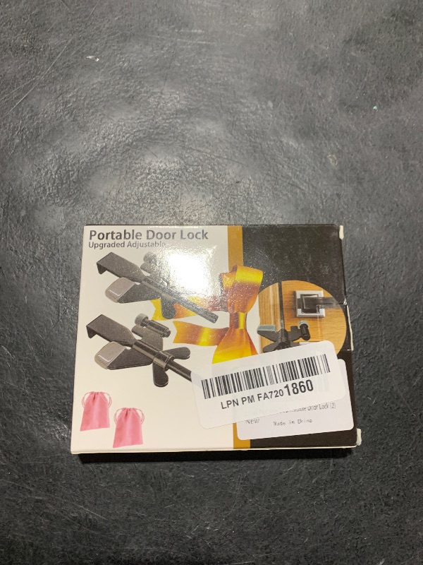 Photo 1 of 2 Pack Adjustable Portable Door Lock, Hotel Door Locks for Travelers Security, Prevent Unauthorized Entry, Door Stoppers Security for Travel Bedrooms Apartment Airbnb Dorm, with Silicone Caps