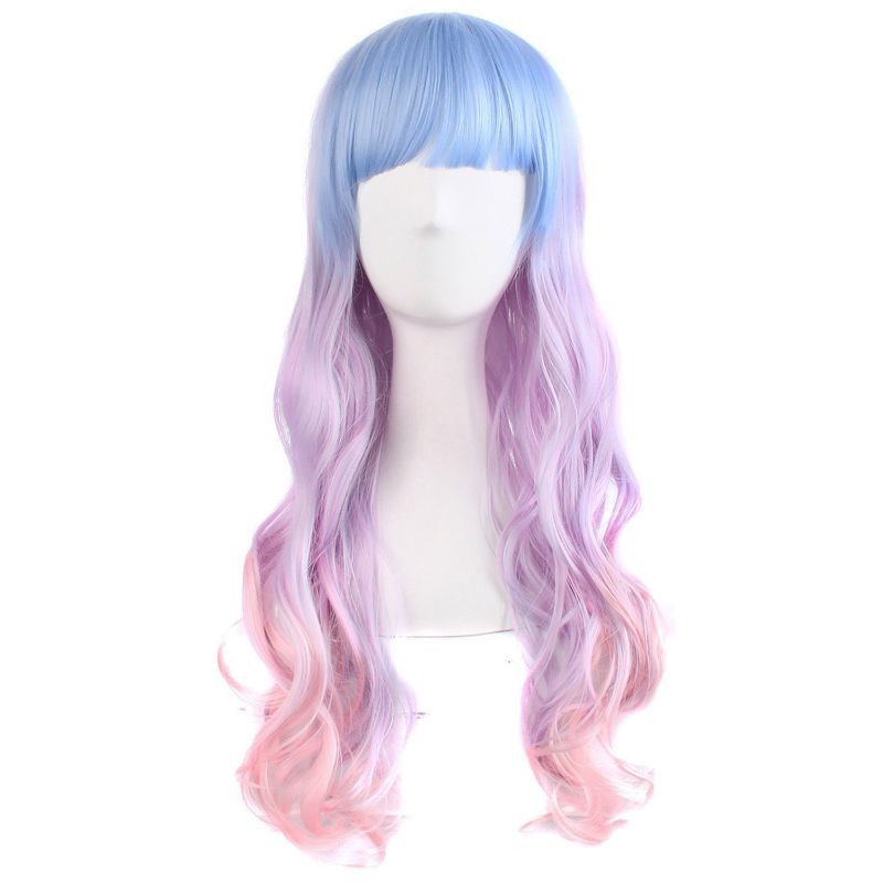 Photo 1 of  MapofBeauty Beautiful Long Wavy Harajuku Style Cosplay Wig (Light Blue/Light Purple/Pink)