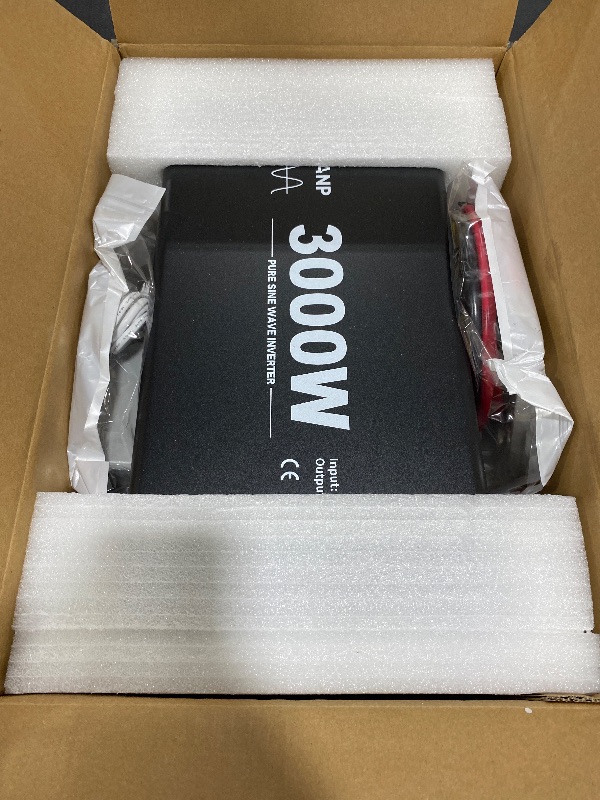 Photo 1 of OLTEANP New Upgraded 3000 Watts Pure Sine Wave Inverter, 12V DC to 110V AC Power Inverter with 4 AC Outlets, USB Port, Type-C Port for Truck, Vehicle, Power Outage, Remote Control with LCD Screen