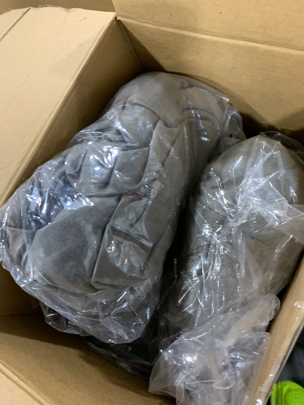 Photo 1 of !!!NOT RED!!!!!!!!Newwiee 7 Pcs Patio Outdoor Cushion Covers Replacement Waterproof Stretch Sofa Couch Cushion Covers Washable Individual Couch Slipcovers Set Furniture Protector for Pets(20-27 Inch,grey)