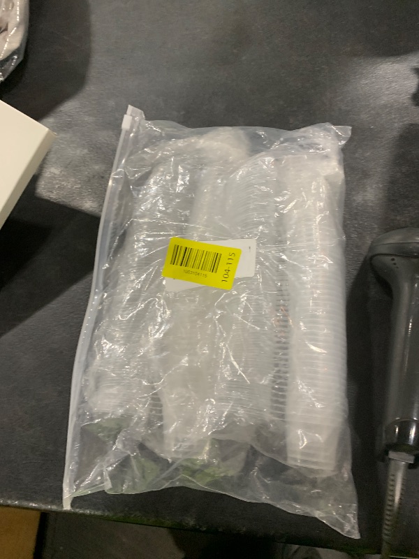 Photo 1 of [100 Sets - 1 1/2 oz.] Plastic Disposable Portion Cups with Leak-Proof Lids, Souffle Cups, Jello Cups, Small Condiment Containers, Shot Cups, Dipping Sauce Cup, Salad Dressing Container, Cylinder