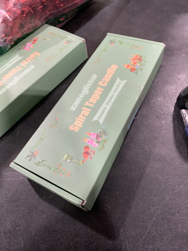 Photo 1 of 10 Inch White Spiral Taper Candle Set, 10 Pack Unscented Dripless Candlesticks for Christmas Dinner Parties Brithday Wedding and Home Decor