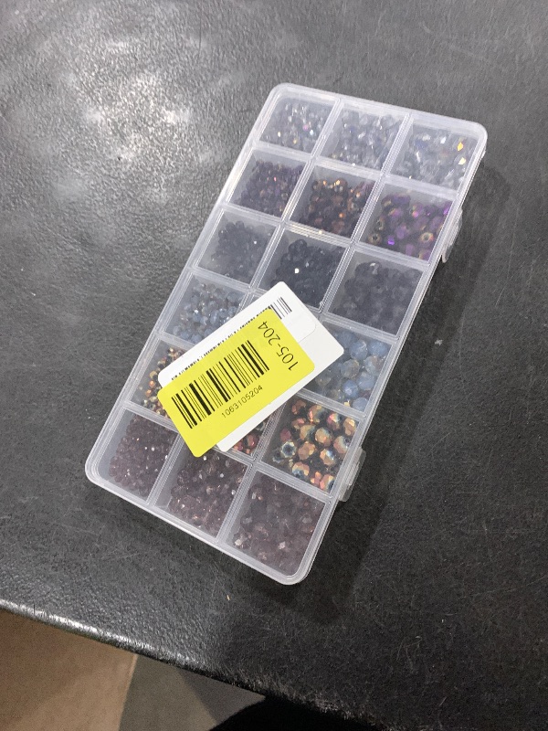 Photo 1 of 1050PCS Crystal Glass Beads, 4/6/8mm Assorted Color Crystal Briolette Spacer Loose Bead for Jewelry Making, Bracelet Making, DIY Crafts, Suncatchers, Brown