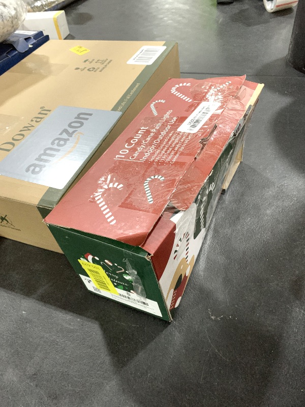 Photo 1 of 10" Christmas Candy Cane Lights (10PCS) for Landscape Decoration,Red & White Pathway Makers Lights (Include Stakes)