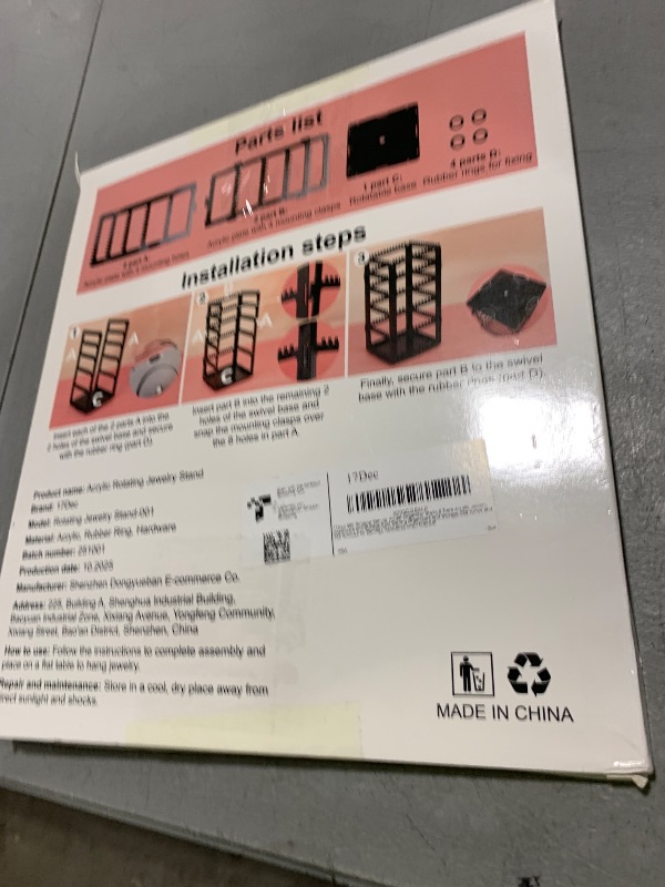 Photo 1 of 17Dec 360 Rotating Earring Holder Organizer Stand,5 Tiers Acrylic Jewelry Organizers and Storage,Stud Earring Organizers and Storage,212 Holes and 212 Grooves for Earrings Necklaces chain bracelet