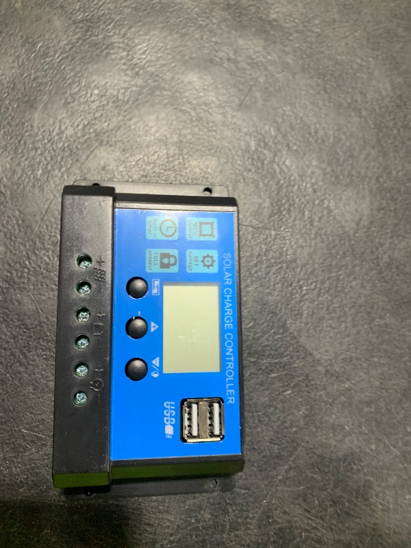 Photo 1 of [Upgraded] 30A Solar Charge Controller 12V/ 24V Solar Panel Charge Controller Intelligent Regulator with Dual USB Port Auto Parameter LCD Display and Timer Setting ON/Off Hours