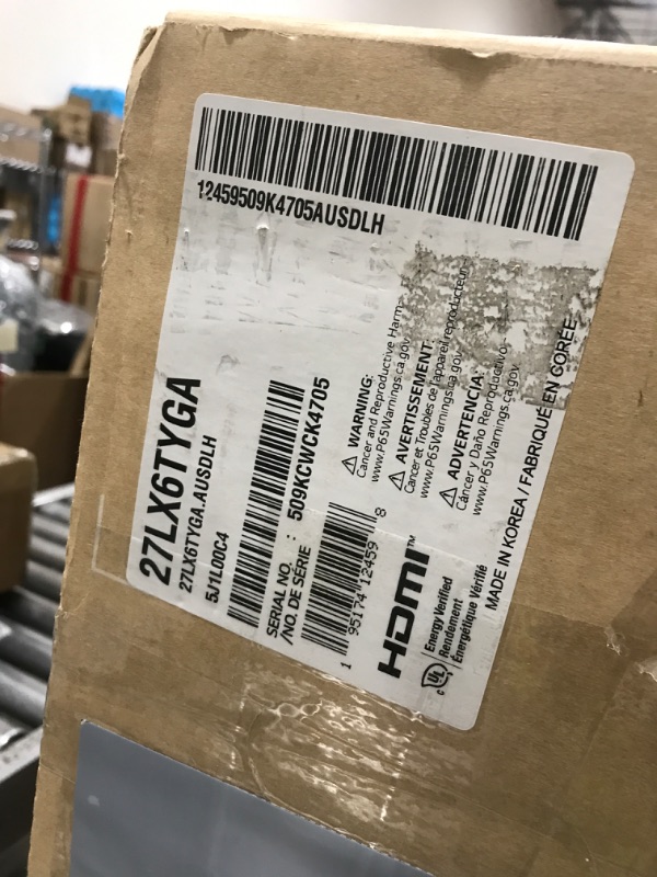 Photo 1 of SCREEN IS BROKEN AND BASE IS BROKEN, MISSING PIECES************LG 27-Inch StanbyME 2 with Folio Cover, Portable Touch Screen, Dolby Vision, HDR10, Filmmaker Mode, Built-in Battery, Full Swivel Rotation (27LX6TYGA, 2025)