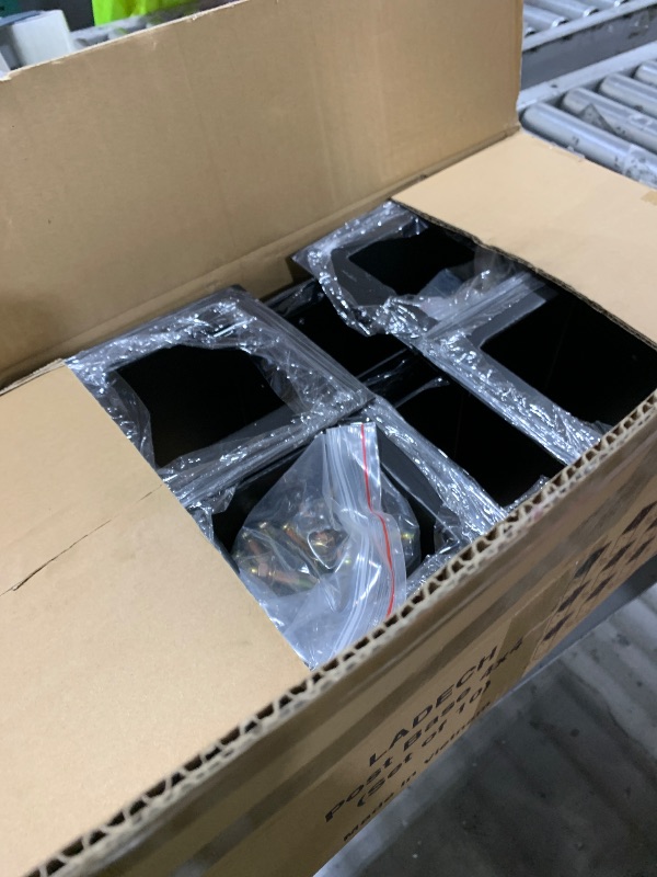 Photo 1 of (10 PCS) LADECH 4x4 Wood Fence Post Anchor Base, 2mm Thick Steel and Black Powder Coated,Come with Wood Screws and Concrete Anchors