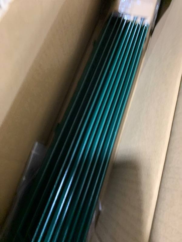 Photo 1 of (4 Sizes: 4-5-6-7 Feet) LADECH 4 Feet Sturdy Duty Metal Fence Post with 20 Zip Ties – Garden U Posts for Fencing (4 Feet - Heavy - Set 10)