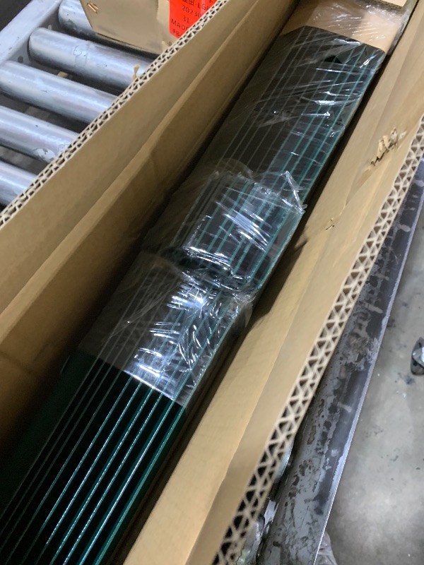 Photo 1 of (4 Sizes: 4-5-6-7 Feet) LADECH 4 Feet Sturdy Duty Metal Fence Post with 20 Zip Ties – Garden U Posts for Fencing (4 Feet - Heavy - Set 10)