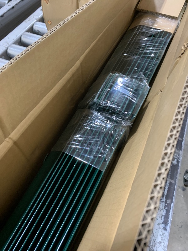 Photo 1 of (4 Sizes: 4-5-6-7 Feet) LADECH 4 Feet Sturdy Duty Metal Fence Post with 20 Zip Ties – Garden U Posts for Fencing (4 Feet - Heavy - Set 10)