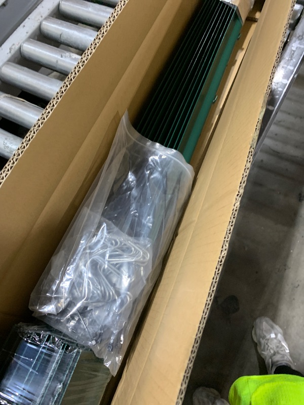 Photo 1 of (4 Sizes: 4-5-6-7 Feet) LADECH 4 Feet Sturdy Duty Metal Fence Post with 20 Zip Ties – Garden U Posts for Fencing (4 Feet - Heavy - Set 10)