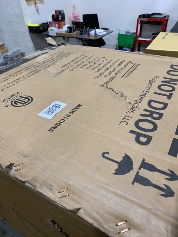 Photo 1 of **DOES NOT WORK** COOLER IS VERY DAMAGED DEFECTS************** EdgeStar CWF440SZ 20 Inch Wide 44 Bottle Capacity Free Standing Wine Cooler with Reversible Door and LED Lighting