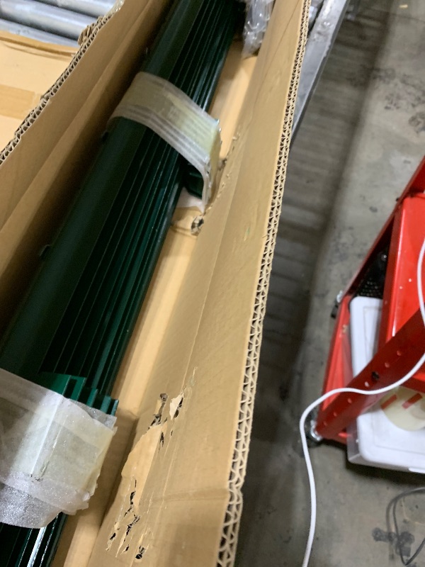 Photo 1 of (4 Sizes: 4-5-6-7 Feet) LADECH 4 Feet Sturdy Duty Metal Fence Post with 20 Zip Ties – Garden U Posts for Fencing (4 Feet - Heavy - Set 10)