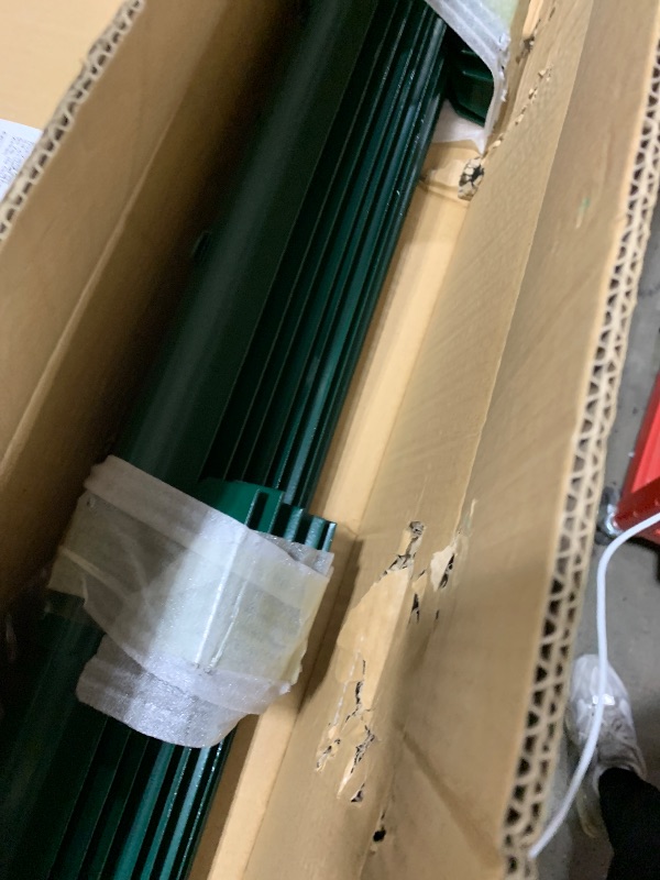 Photo 1 of (4 Sizes: 4-5-6-7 Feet) LADECH 4 Feet Sturdy Duty Metal Fence Post with 20 Zip Ties – Garden U Posts for Fencing (4 Feet - Heavy - Set 10)