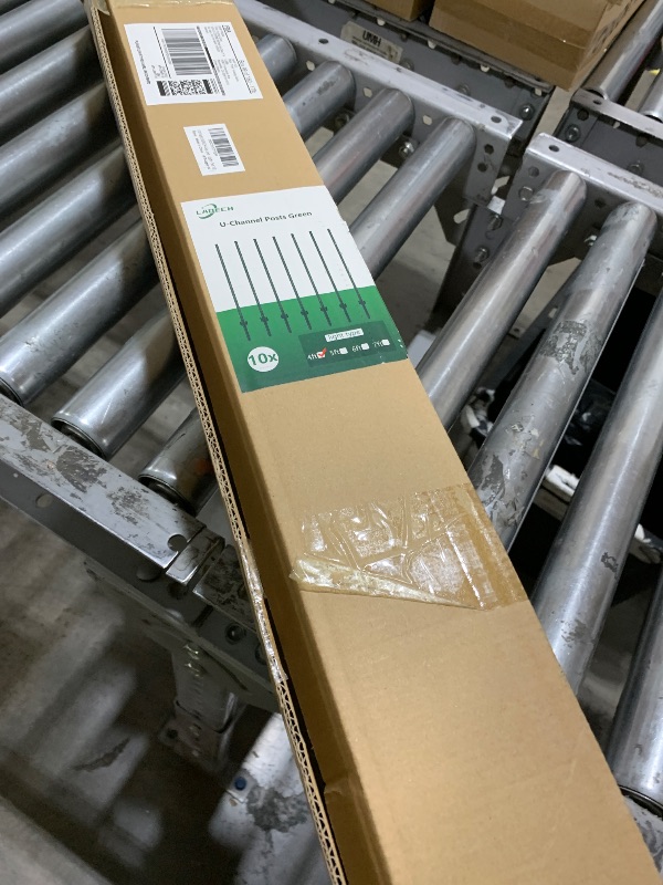 Photo 1 of (4 Sizes: 4-5-6-7 Feet) LADECH 4 Feet Sturdy Duty Metal Fence Post with 20 Zip Ties & 20 Post Clips – Garden U Posts for Fencing (4 Feet - Light - Set 10)