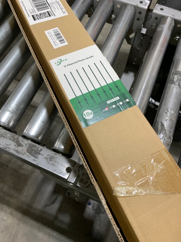 Photo 1 of (4 Sizes: 4-5-6-7 Feet) LADECH 4 Feet Sturdy Duty Metal Fence Post with 20 Zip Ties & 20 Post Clips – Garden U Posts for Fencing (4 Feet - Light - Set 10)