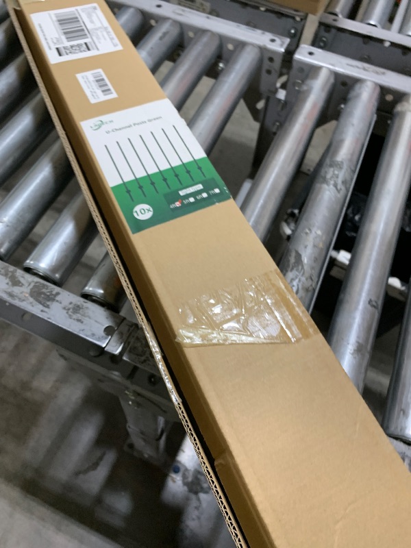 Photo 1 of (4 Sizes: 4-5-6-7 Feet) LADECH 4 Feet Sturdy Duty Metal Fence Post with 20 Zip Ties & 20 Post Clips – Garden U Posts for Fencing (4 Feet - Light - Set 10)