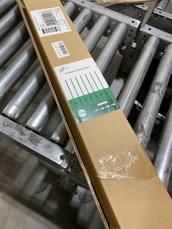 Photo 1 of (4 Sizes: 4-5-6-7 Feet) LADECH 4 Feet Sturdy Duty Metal Fence Post with 20 Zip Ties & 20 Post Clips – Garden U Posts for Fencing (4 Feet - Light - Set 10)