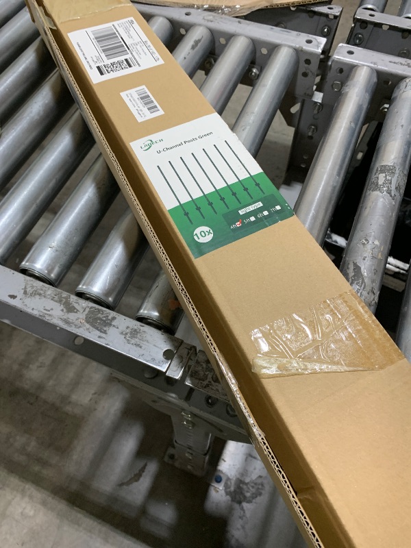 Photo 1 of (4 Sizes: 4-5-6-7 Feet) LADECH 4 Feet Sturdy Duty Metal Fence Post with 20 Zip Ties & 20 Post Clips – Garden U Posts for Fencing (4 Feet - Light - Set 10)