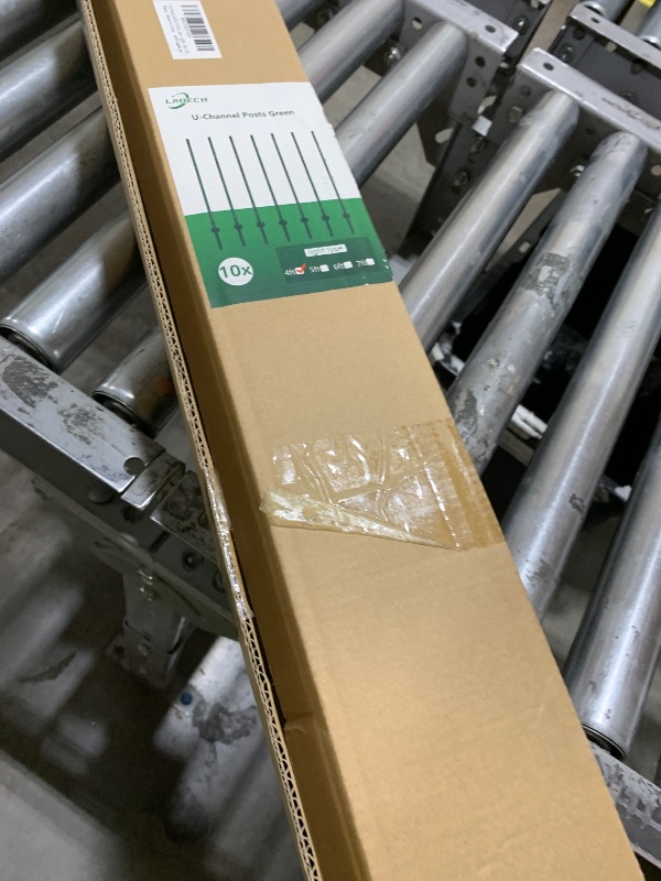 Photo 1 of (4 Sizes: 4-5-6-7 Feet) LADECH 4 Feet Sturdy Duty Metal Fence Post with 20 Zip Ties & 20 Post Clips – Garden U Posts for Fencing (4 Feet - Light - Set 10)