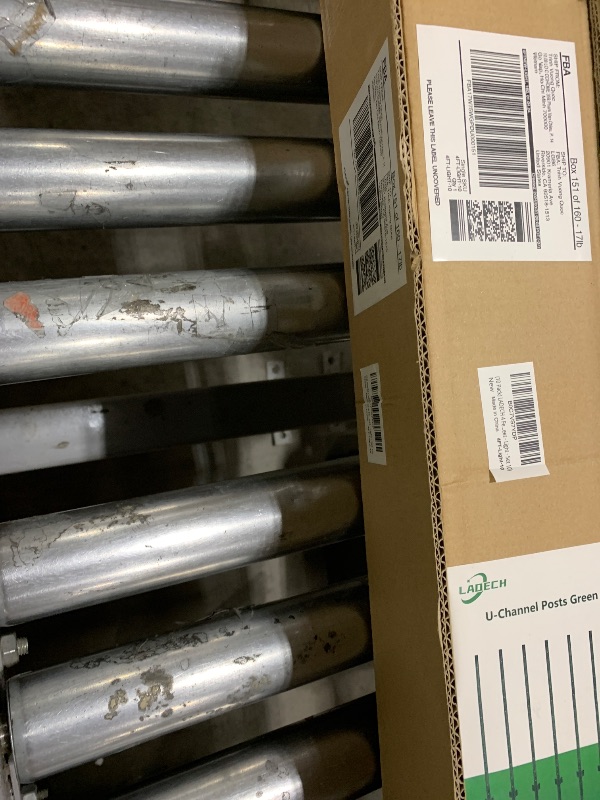 Photo 1 of (4 Sizes: 4-5-6-7 Feet) LADECH 4 Feet Sturdy Duty Metal Fence Post with 20 Zip Ties & 20 Post Clips – Garden U Posts for Fencing (4 Feet - Light - Set 10)