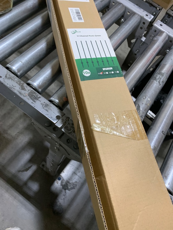 Photo 1 of (4 Sizes: 4-5-6-7 Feet) LADECH 4 Feet Sturdy Duty Metal Fence Post with 20 Zip Ties & 20 Post Clips – Garden U Posts for Fencing (4 Feet - Light - Set 10)