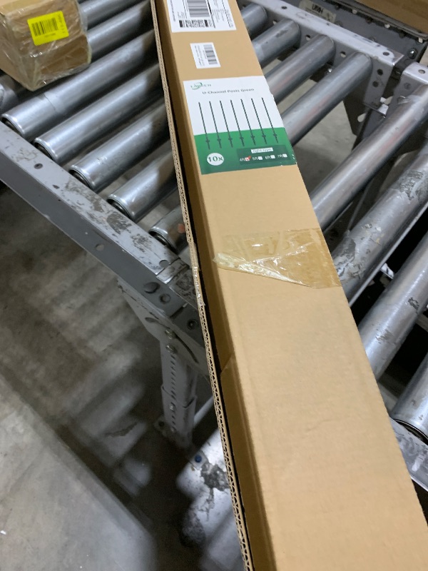 Photo 1 of (4 Sizes: 4-5-6-7 Feet) LADECH 4 Feet Sturdy Duty Metal Fence Post with 20 Zip Ties & 20 Post Clips – Garden U Posts for Fencing (4 Feet - Light - Set 10)