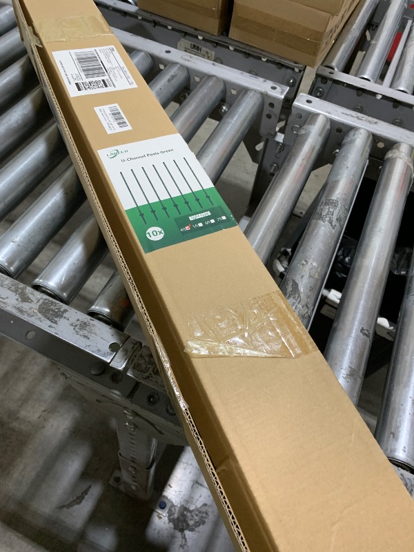 Photo 1 of (4 Sizes: 4-5-6-7 Feet) LADECH 4 Feet Sturdy Duty Metal Fence Post with 20 Zip Ties & 20 Post Clips – Garden U Posts for Fencing (4 Feet - Light - Set 10)