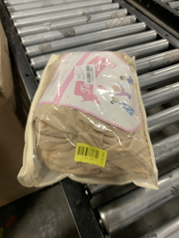 Photo 1 of 1 Pack Dark Champagne Tablecloths for Rectangle Tables 6ft, Wrinkle Resistant Champagne Table Cover Fitted Stretch Table Cloth with Pleated Ruffle Skirts for Party Banquet Dining Birthday Wedding