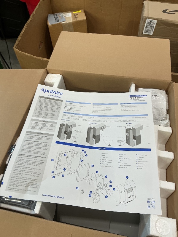 Photo 1 of AprilAire 700 Whole-House Humidifier, Automatic Fan Powered Furnace Humidifier, Large Capacity Whole-House Humidifier for Homes up to 5,300 Sq. Ft., White