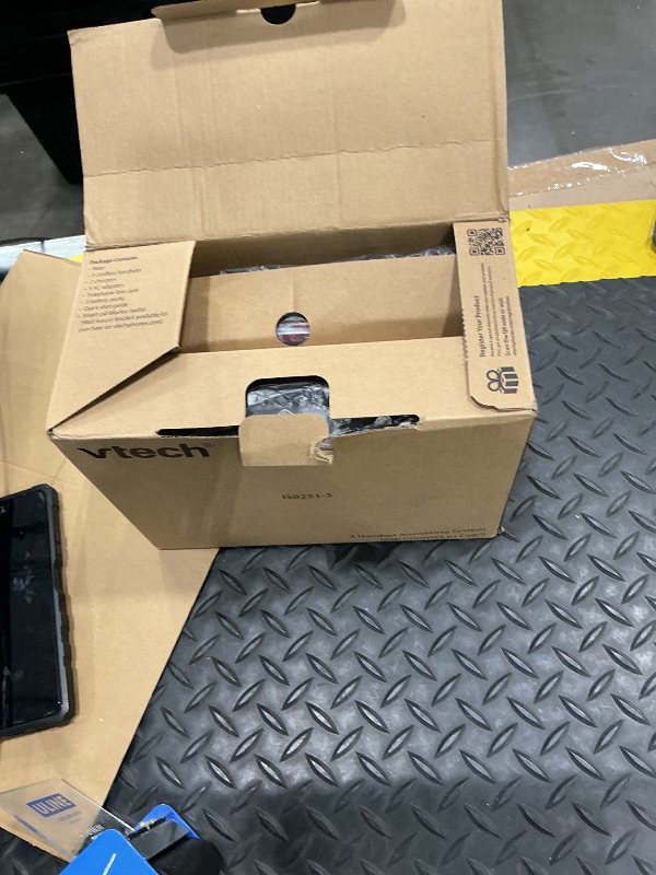 Photo 1 of *MISSING PARTS UNKNOWN*
VTech IS8251-3 Business Grade 3-Handset Expandable Cordless Phone for Home Office, 5" Color Display, Programmable Short Cut Keys, Smart Call Blocking, Answering System,Bluetooth Connect to Cell