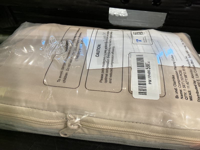 Photo 1 of 10 Set Compression Packing Cubes for Travel Gifts Women Mom,OlarHike Luggage Clothes Organizer for Travelers,Airplane/Cruise/Car/Train Travel Essentials,Compressible Expandable Saver Space Bags(Beige)