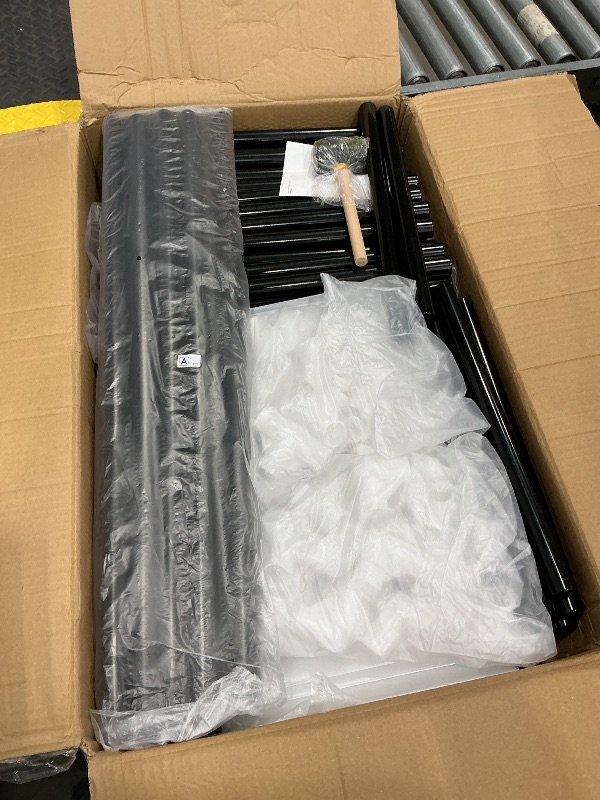 Photo 1 of **MISSING PIECES UNKNOWN**LOKEME Portable Closet, 67 Inch Wardrobe Closet for Hanging Clothes with 4 Hanging Rods, 25mm Steel Tube Clothes Storage Organizer for Extra Sturdy, Quick and Easy to Assembly, Gray Cover