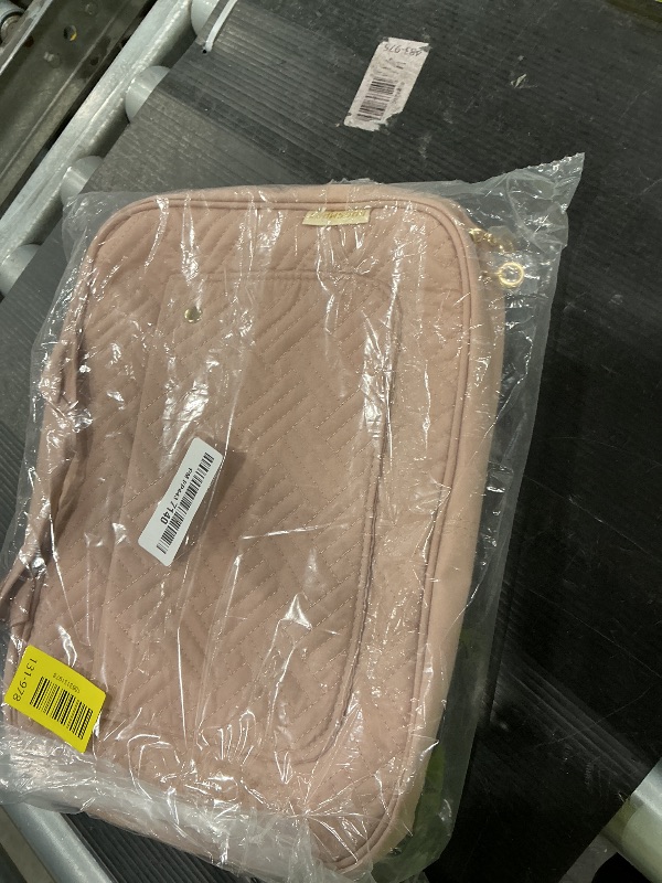 Photo 1 of *MINOR DAMAGE - USED*
BAGSMART Large Toiletry Bag Travel Bag with Hanging Hook, Water-resistant Makeup Cosmetic Bag Travel Organizer for Accessories, Shampoo, Full Sized Container, Toiletries