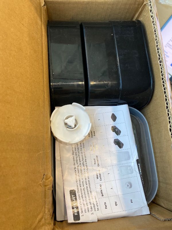 Photo 1 of **MISSING PARTS**
Wefeedy Automatic Cat Feeder and Water Dispenser in Set with Pet Food Bowl,Gravity Dog Waterer and Food Feeder for Small Medium Dog Cat Puppy Kitten Large Capacity(3.3L,Black)