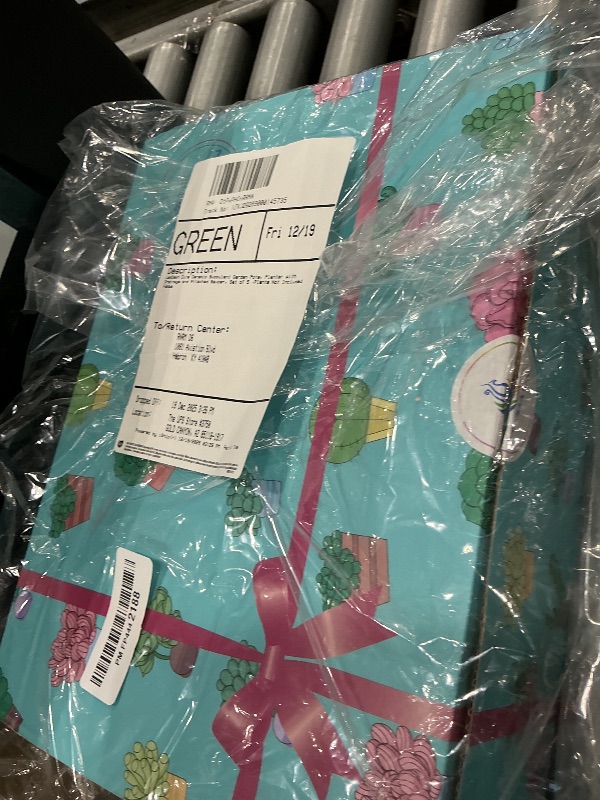 Photo 1 of ***MAJOR DAMAGE*** ***READ CLERK NOTES*** LamDawn Cute Ceramic Succulent Garden Pots, Planter with Drainage and Attached Saucer, Set of 5 -Plants Not Included (Fambe)