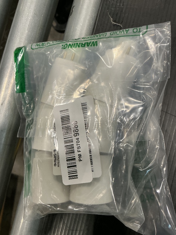 Photo 1 of [Must Bypass Ballast to Avoid Flick Smoke Burn] 6pcs E-Simpo 4Pin Conductive Gx24q to E26/E27 Lamp Base Adapter Short G24q to Medium Edison Light Socket Converter Replace CFL PL GX24Q Holder